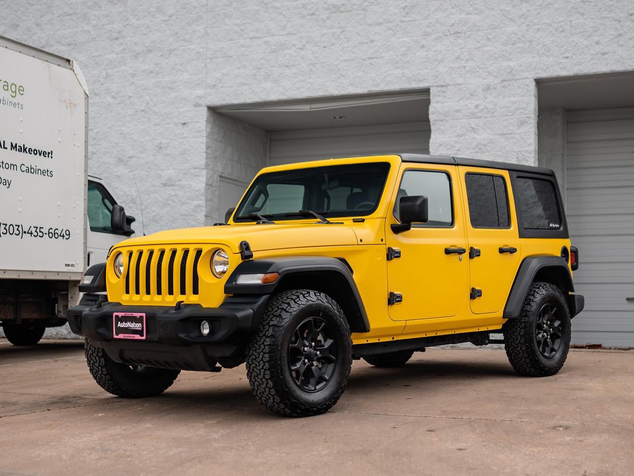 Jeep Wrangler Satin Yellow Vinyl Wrap - Mile High Customs